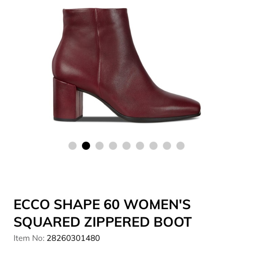 Ecco Shape 60 Zippered Square Boot